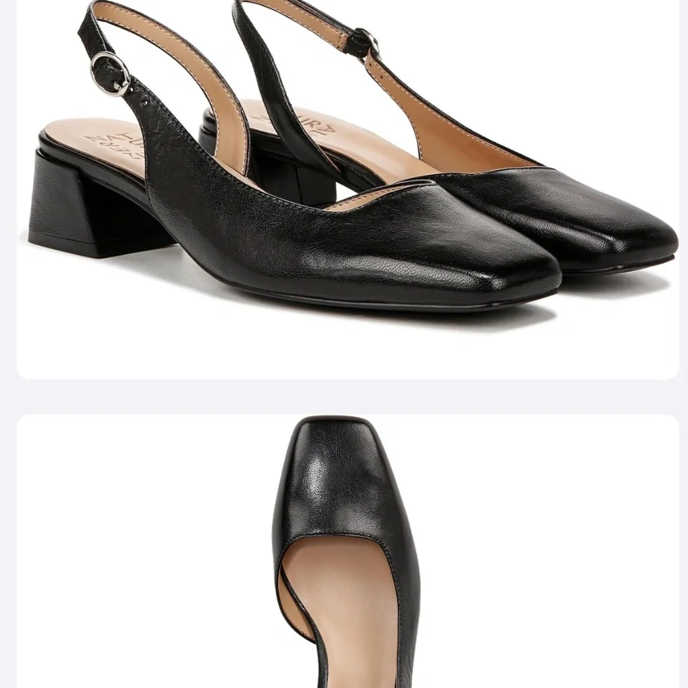 Naturalizer Black Slingback Heels - Picture 1 of 12